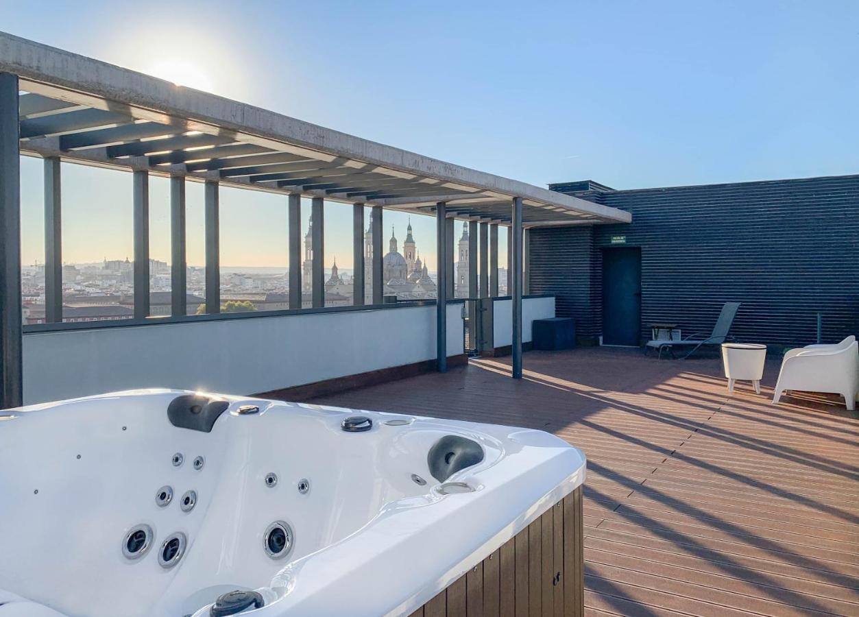 Atico Mejores Vistas Al Pilar Jacuzzi Y Garaje Saragosse Extérieur photo