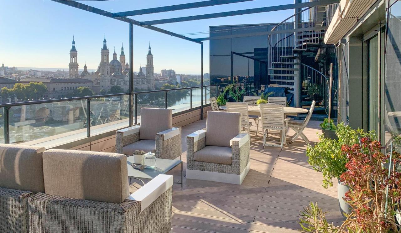 Atico Mejores Vistas Al Pilar Jacuzzi Y Garaje Saragosse Extérieur photo