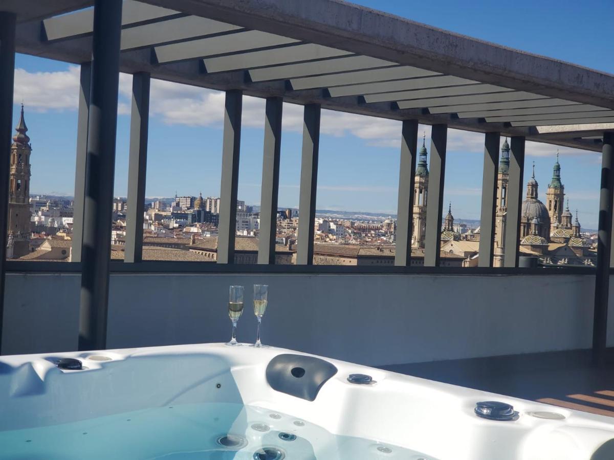 Atico Mejores Vistas Al Pilar Jacuzzi Y Garaje Saragosse Extérieur photo